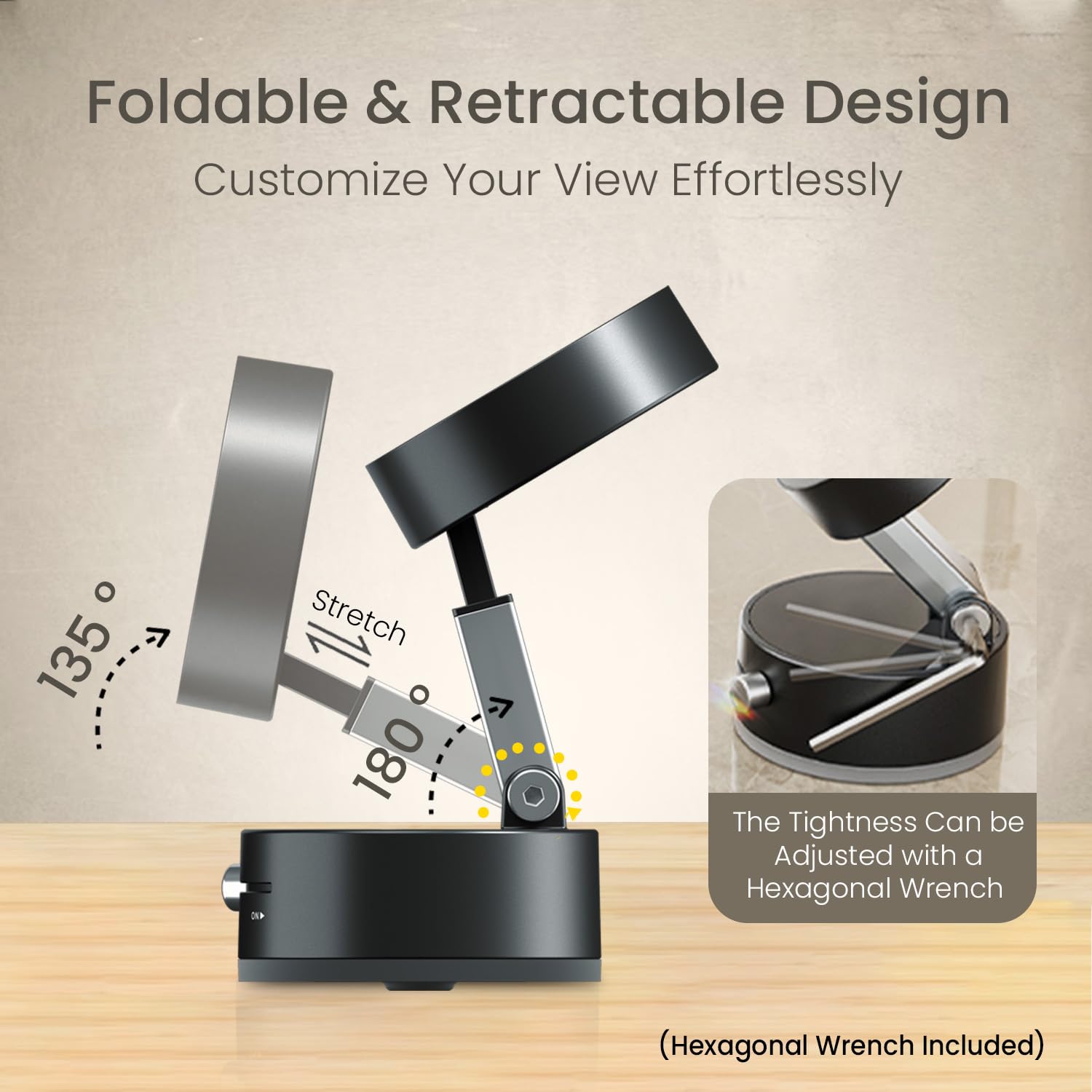 Vacuum Magnetic Suction Phone Holder, 360° Rotatable Universal Mount