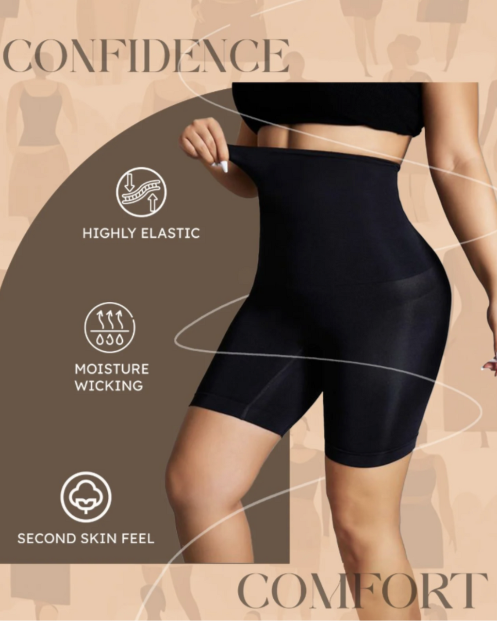 4-in-1 Quick Slim Shaper – High Waist Tummy Tucker Shorts